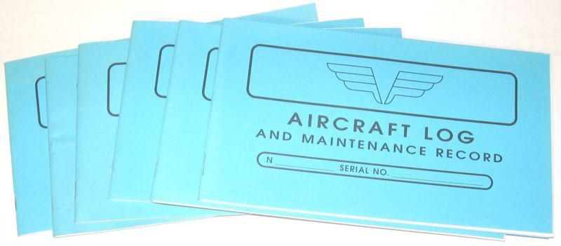 _5x aircraft log and maintenance record booklet new unused vintage cesna private