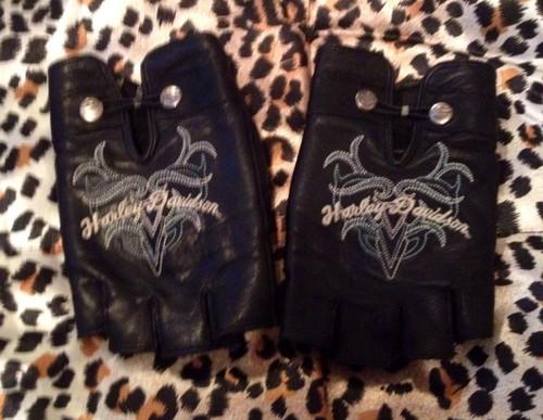 Womens Harley Davidson Fingerless Riding Gloves Small, US $19.95, image 3