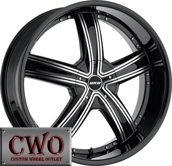20 black mkw m103 wheels rims 6x135/6x139.7 6 lug expedition tahoe yukon