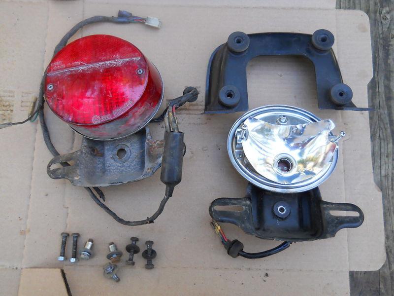 Kawasaki h2 1974 1975 h2b h2c rear tail light 's and plastic tail section insert