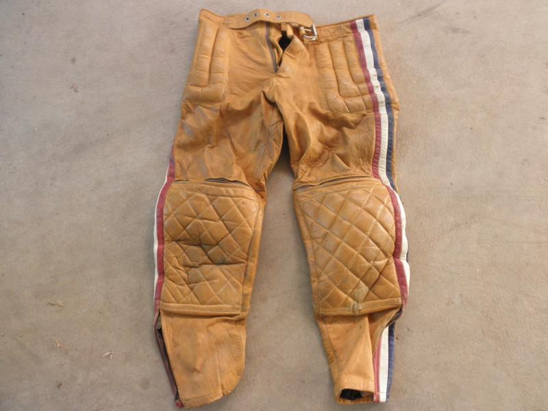 Vintage motorcycle leather pants racing cafe enduro off-road