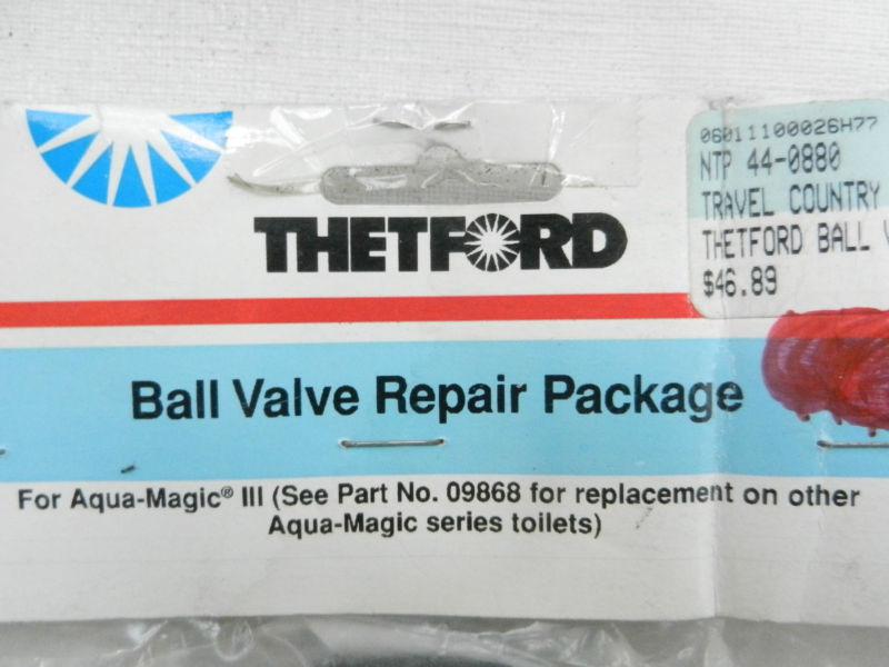 Find THETFORD RV Toilet 09989 Aqua Magic III Ball Valve Repair Kit in