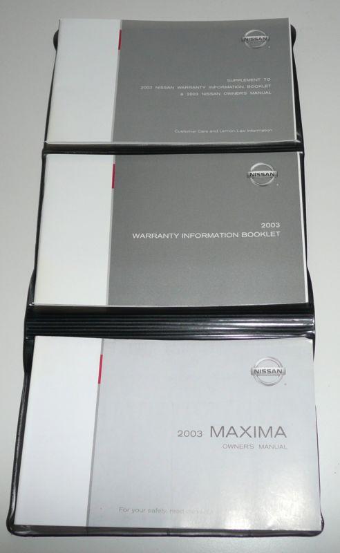 2003 03 nissan maxima factory owners manual … free ship