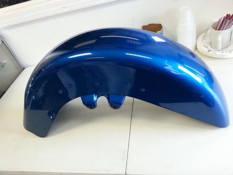 Nice oem streetglide front fender fits 97-2013 touring blue sunglo