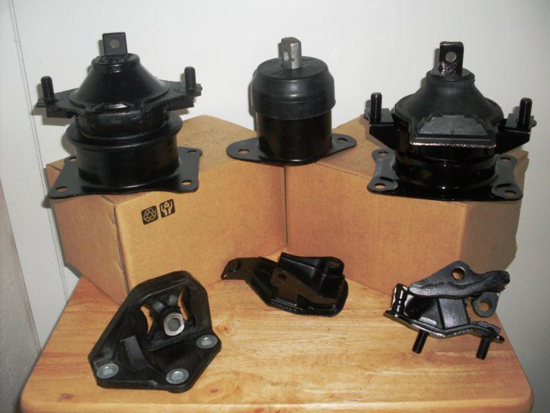 Honda accord -- set of 6 engine & transmission mounts (2003-2007, 2.4l, l4, at).