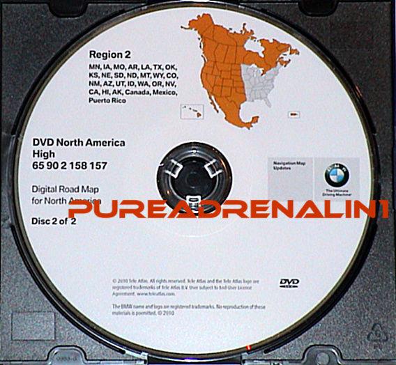 06 07 08 bmw 750i 750li 760li navigation map cd dvd high west region ca az co ut