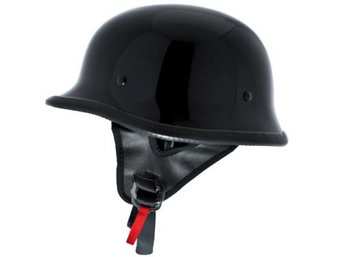 Snowmobile ATV UTV Motocross - Gloss Black DOT German Half Helmet Open Face - M, US $34.99, image 2