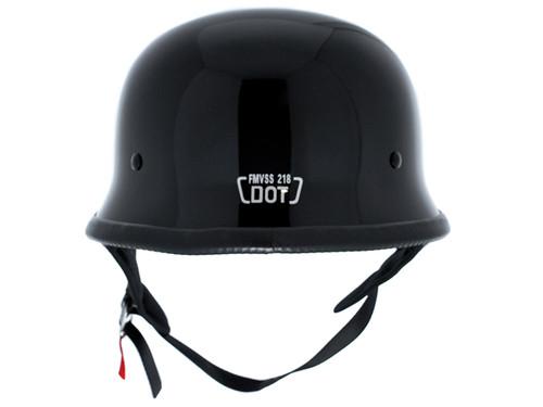 Snowmobile ATV UTV Motocross - Gloss Black DOT German Half Helmet Open Face - M, US $34.99, image 3