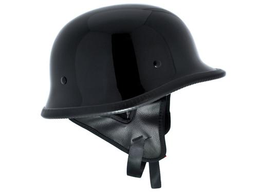 Snowmobile ATV UTV Motocross - Gloss Black DOT German Half Helmet Open Face - M, US $34.99, image 4
