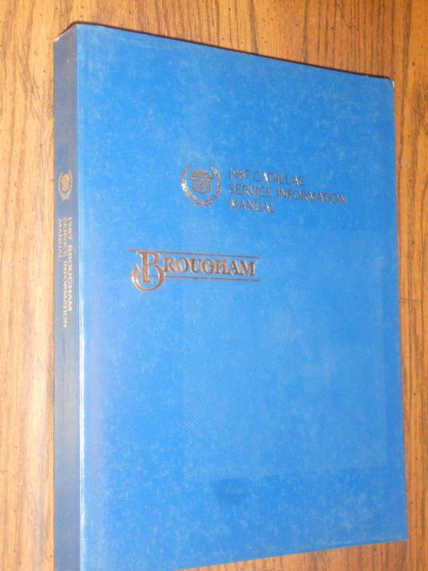 1987 cadillac brougham shop manual original g.m. book!