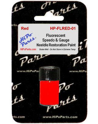 Fluorescent red speedo & gauge needle restoration paint