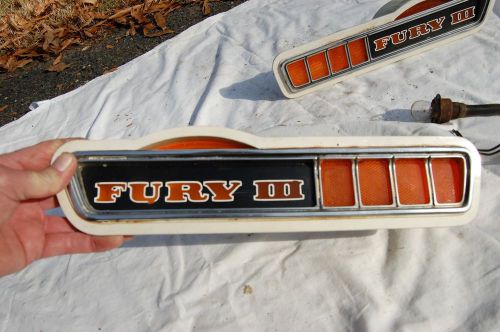 Mopar 1971-72 rare fury iii fender side markers tail light lens