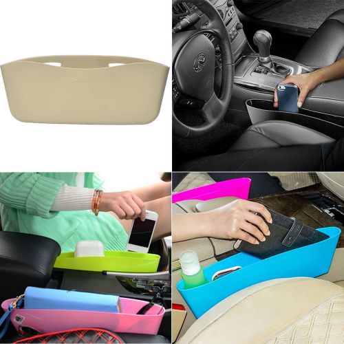 1pcs beige car rear seat catch gap stopper pocket sleeves catcher holder bag
