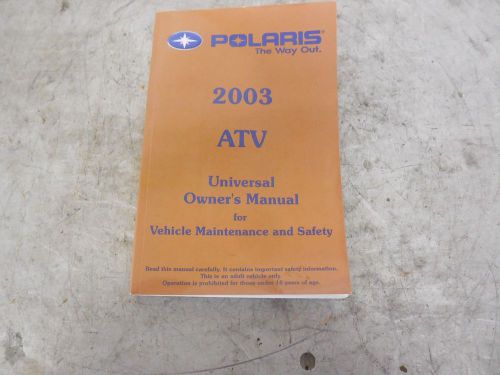 2003 03 polaris sportsman 500 owners owner's manual