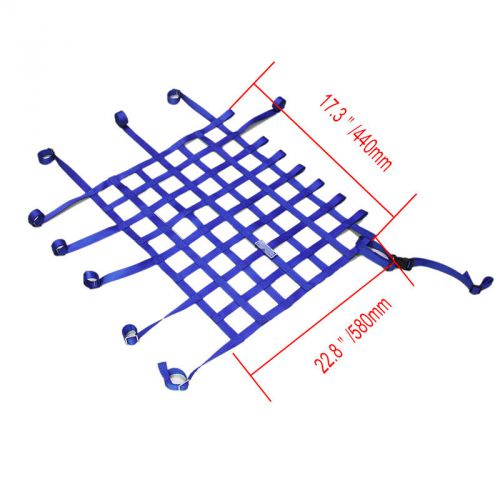 Car vehicle racing window net safety equipment blue web universal 22.8&#034; x 17.3&#034;