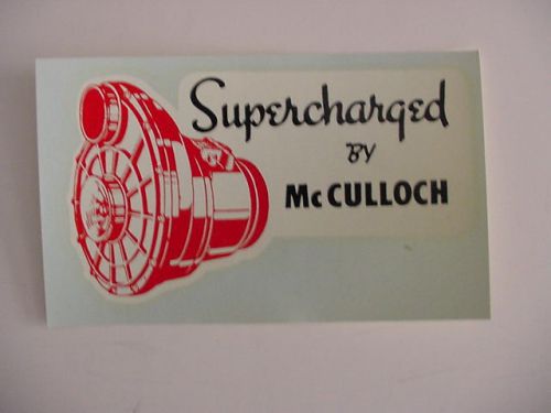 Vintage mcculloch speed equipment decal
