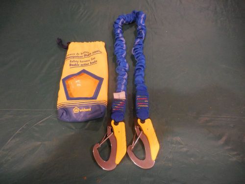 Wichard safety harness tether line with double action snap hooks 36&#034;