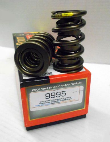Isky 9995 valve springs dual damper gold stripes 1.570" od .730" max lift set/16