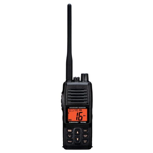 Standard horizon submersible ipx-7 handheld vhf radio w/lmr channels mfg# hx380