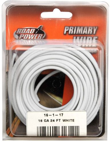 Road power 55667933 primary electrical wire, 16 gauge, 24&#039;, whit