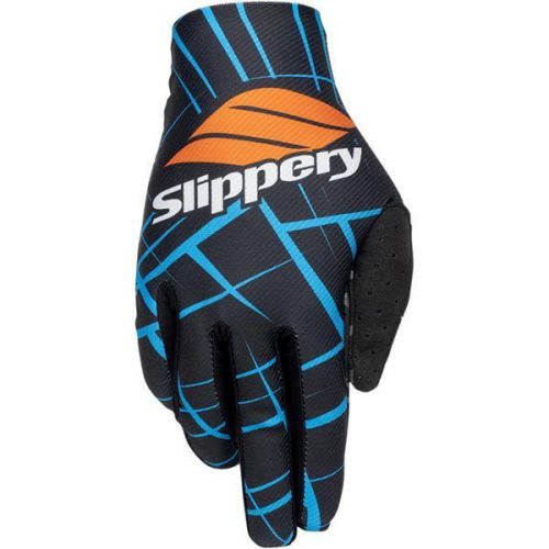 Slippery mens flex lite watercraft jetski gloves-black/blue-lg