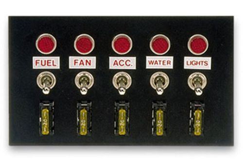 Moroso dash mount switch panel 6-3/4 x 4 in black p/n 74134