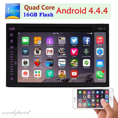 Android 4.4 universal car stereo radio headunit gps navi capacitive mirror link