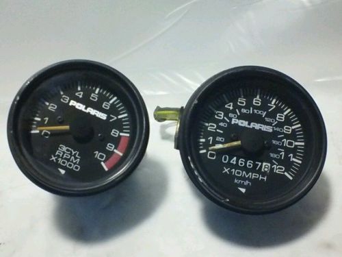 1987 polaris indy 600 triple gauges, tachometer, speedometer, speedo &amp; tach