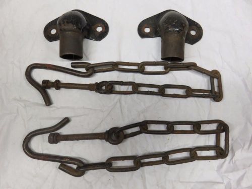 Original chevrolet tail gate chains and male hinge pivots brackets 1939 - 1947