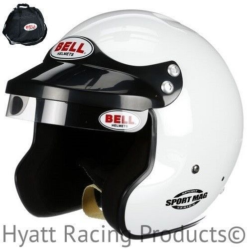 Bell sa2015 sport mag auto racing helmet - small (57) / white (free bag)