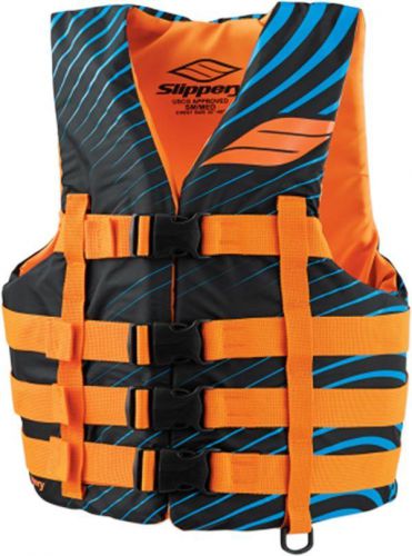 Slippery hydro nylon mens waterceaft jetski vest-blue/orange-xs