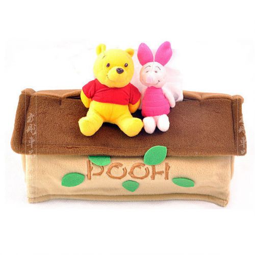 Soft tissue paper box cover for home and car interior / winnie the pooh