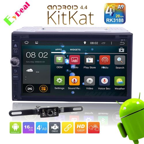 Airplay android 4.4.2 kitkat quad-core 7" car dvd player gps radio 2din stereo