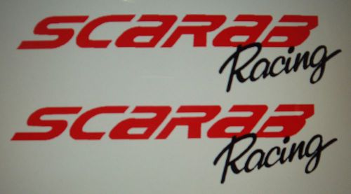2 wellcraft scarab racing boat decals stickers 48 inch set
