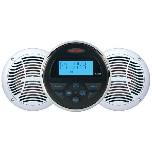 Jensen am/fm/usb bluetooth waterproof marine stereo with speakers package cpm150
