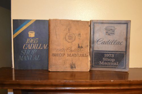 Lot of 3 vintage cadillac shop manuals 1965 1968 &amp; 1973