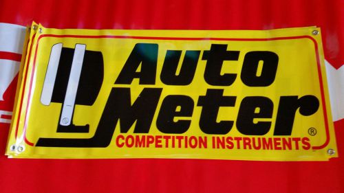Auto meter racing banners flags signs nhra drags offroad hotrods stickers decals