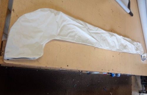 Bimini boot white vinyl with white zipper 89" x 7 7/8" marine boat