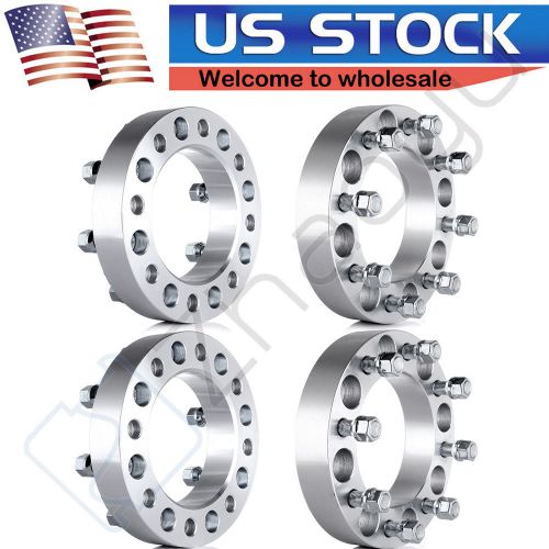4 pcs 8x6.5 wheel spacers | 2&#034; | 9/16&#034; studs | 8 lug adapters for dodge ford