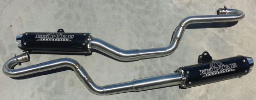 Raptor 700 empire industries dual exhaust system barker monster dasa hmf drag
