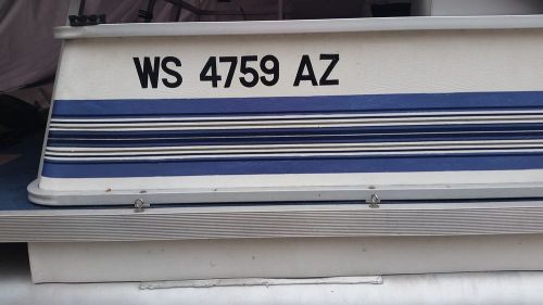 Custom fishing boat registration numbers decal / sticker choice of color &amp; font