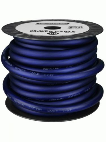 Metra install bay ibpc10-50 value line 1/0 gauge power cables blue 50ft each