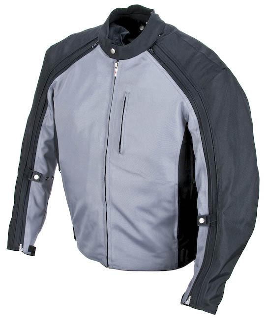 Power trip power shift motorcycle textile jacket men's large gray and black