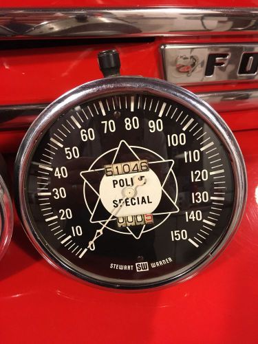Stewart warner 5&#034; police 150 speedometer sw gauge dash panel hot rod gasser scta
