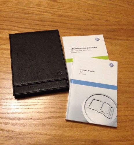 Volkswagen vw golf u.s edition owner's manual with leather case