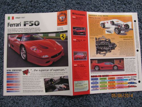 ★★ 1997 ferrari f50 -  collector brochure -  specs info ★★