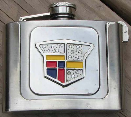 Rare nos cadillac flask belt buckle very nice l@@k #406