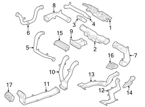 Ford oem dashboard air vent bt4z19893bd image 16