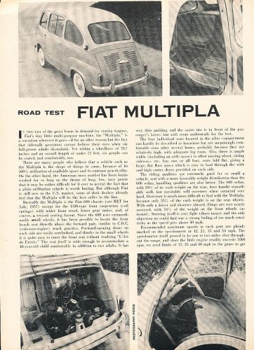 1958 fiat multipla - road test - classic article d117
