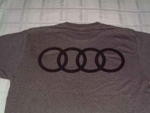 Audi collection short-sleeved, grey logo t-shirt,usa size l: euro size xl nib